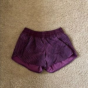 Maroon and Black Lulu Lemon Tracker Shorts